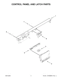 03 - Control Panel And Latch Parts parts for Whirlpool Dishwasher WDP540HAMW4 from AppliancePartsPros.com