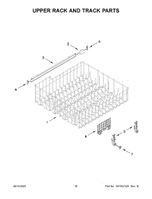 09 - Upper Rack And Track Parts parts for Whirlpool Dishwasher WDP540HAMZ0 from AppliancePartsPros.com