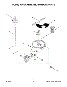 07 - Pump, Washarm And Motor Parts parts for Whirlpool Dishwasher WDP540HAMZ0 from AppliancePartsPros.com