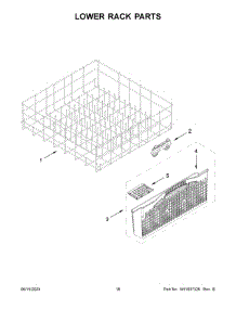 10 - Lower Rack Parts parts for Whirlpool Dishwasher WDP540HAMZ0 from AppliancePartsPros.com