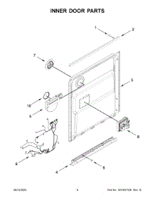 04 - Inner Door Parts parts for Whirlpool Dishwasher WDP540HAMZ0 from AppliancePartsPros.com