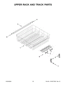 09 - Upper Rack And Track Parts parts for Whirlpool Dishwasher WDP540HAMZ1 from AppliancePartsPros.com
