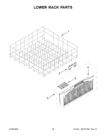 10 - Lower Rack Parts parts for Whirlpool Dishwasher WDP540HAMZ1 from AppliancePartsPros.com