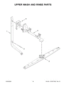 08 - Upper Wash And Rinse Parts parts for Whirlpool Dishwasher WDP540HAMZ1 from AppliancePartsPros.com