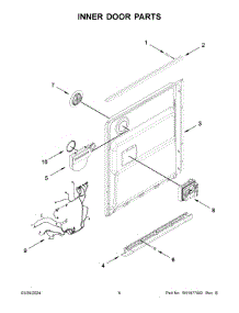 04 - Inner Door Parts parts for Whirlpool Dishwasher WDP540HAMZ1 from AppliancePartsPros.com
