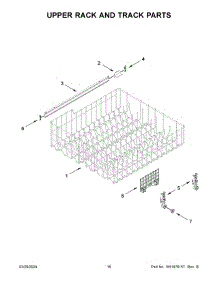 09 - Upper Rack And Track Parts parts for Whirlpool Dishwasher WDP540HAMZ2 from AppliancePartsPros.com