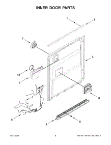 04 - Inner Door Parts parts for Whirlpool Dishwasher WDP560HAMW1 from AppliancePartsPros.com