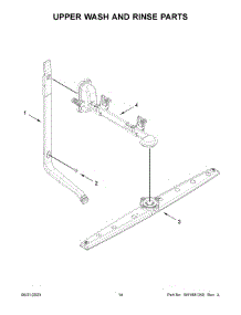 08 - Upper Wash And Rinse Parts parts for Whirlpool Dishwasher WDP560HAMZ1 from AppliancePartsPros.com