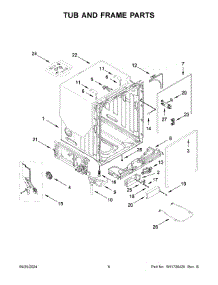 04 - Tub And Frame Parts parts for Whirlpool Dishwasher WDPA70SAMZ3 from AppliancePartsPros.com