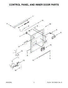 03 - Control Panel And Inner Door Parts parts for Whirlpool Dishwasher WDPA70SAMZ3 from AppliancePartsPros.com