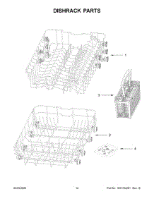 Dishrack Parts parts for Whirlpool Dishwasher WDPS5118PB0 from AppliancePartsPros.com