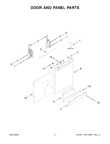 02 - Door And Panel Parts parts for Whirlpool Dishwasher WDPS7024RV0 from AppliancePartsPros.com