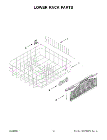 08 - Lower Rack Parts parts for Whirlpool Dishwasher WDPS7024RV0 from AppliancePartsPros.com
