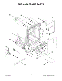 04 - Tub And Frame Parts parts for Whirlpool Dishwasher WDPS7024RZ0 from AppliancePartsPros.com