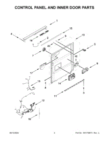 03 - Control Panel And Inner Door Parts parts for Whirlpool Dishwasher WDPS7024RZ0 from AppliancePartsPros.com