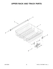 07 - Upper Rack And Track Parts parts for Whirlpool Dishwasher WDPS7024RZ0 from AppliancePartsPros.com