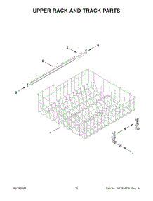 09 - Upper Rack And Track Parts parts for Whirlpool Dishwasher WDT530HAMM0 from AppliancePartsPros.com