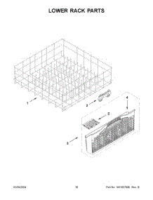 10 - Lower Rack Parts parts for Whirlpool Dishwasher WDT540HAMZ0 from AppliancePartsPros.com