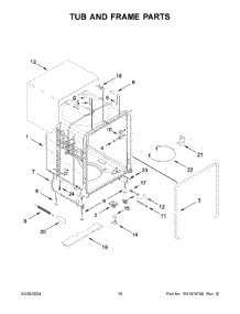06 - Tub And Frame Parts parts for Whirlpool Dishwasher WDT540HAMZ1 from AppliancePartsPros.com