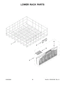 10 - Lower Rack Parts parts for Whirlpool Dishwasher WDT540HAMZ1 from AppliancePartsPros.com