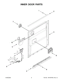 04 - Inner Door Parts parts for Whirlpool Dishwasher WDT540HAMZ1 from AppliancePartsPros.com