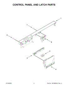 03 - Control Panel And Latch Parts parts for Whirlpool Dishwasher WDT540HAMZ4 from AppliancePartsPros.com