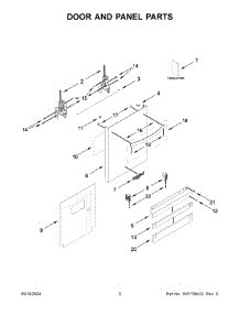 02 - Door And Panel Parts parts for Whirlpool Dishwasher WDT550SAPB0 from AppliancePartsPros.com