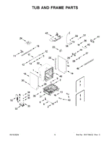 04 - Tub And Frame Parts parts for Whirlpool Dishwasher WDT550SAPB0 from AppliancePartsPros.com