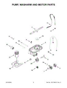 05 - Pump, Washarm And Motor Parts parts for Whirlpool Dishwasher WDT550SAPB0 from AppliancePartsPros.com