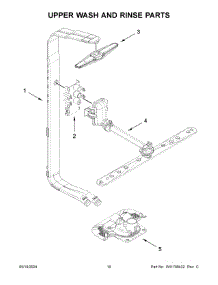 06 - Upper Wash And Rinse Parts parts for Whirlpool Dishwasher WDT550SAPB0 from AppliancePartsPros.com