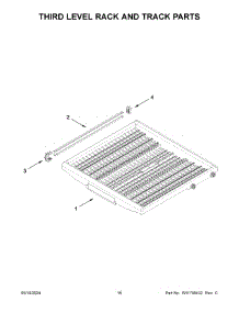 09 - Third Level Rack And Track Parts parts for Whirlpool Dishwasher WDT550SAPB0 from AppliancePartsPros.com