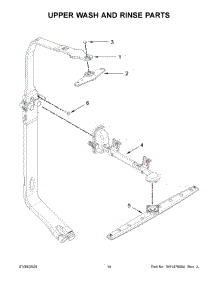 08 - Upper Wash And Rinse Parts parts for Whirlpool Dishwasher WDT705PAKW0 from AppliancePartsPros.com