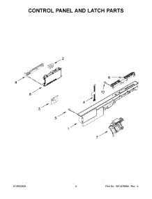 03 - Control Panel And Latch Parts parts for Whirlpool Dishwasher WDT705PAKW0 from AppliancePartsPros.com