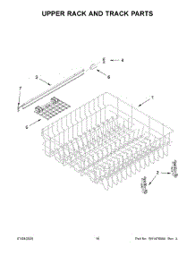 09 - Upper Rack And Track Parts parts for Whirlpool Dishwasher WDT705PAKW0 from AppliancePartsPros.com