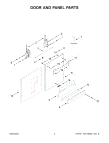 02 - Door And Panel Parts parts for Whirlpool Dishwasher WDT740SALW3 from AppliancePartsPros.com