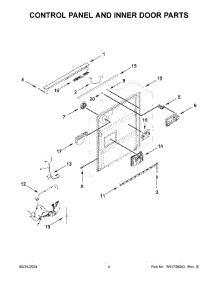 03 - Control Panel And Inner Door Parts parts for Whirlpool Dishwasher WDT740SALW3 from AppliancePartsPros.com