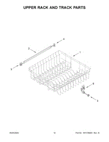 07 - Upper Rack And Track Parts parts for Whirlpool Dishwasher WDT740SALW3 from AppliancePartsPros.com