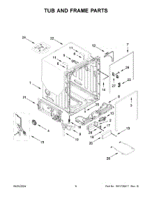 04 - Tub And Frame Parts parts for Whirlpool Dishwasher WDT751SAPZ1 from AppliancePartsPros.com