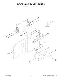 02 - Door And Panel Parts parts for Whirlpool Dishwasher WDT751SAPZ1 from AppliancePartsPros.com