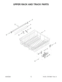 07 - Upper Rack And Track Parts parts for Whirlpool Dishwasher WDT751SAPZ1 from AppliancePartsPros.com