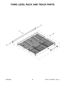 09 - Third Level Rack And Track Parts parts for Whirlpool Dishwasher WDT751SAPZ1 from AppliancePartsPros.com