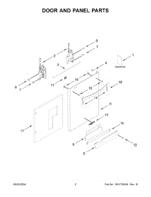 02 - Door And Panel Parts parts for Whirlpool Dishwasher WDT970SAKV3 from AppliancePartsPros.com