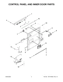 03 - Control Panel And Inner Door Parts parts for Whirlpool Dishwasher WDT970SAKV3 from AppliancePartsPros.com