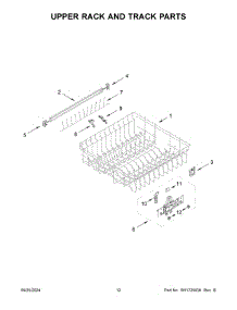 07 - Upper Rack And Track Parts parts for Whirlpool Dishwasher WDT970SAKV3 from AppliancePartsPros.com