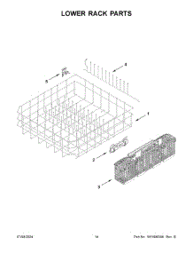 08 - Lower Rack Parts parts for Whirlpool Dishwasher WDTA50SAKV2 from AppliancePartsPros.com