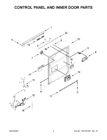 03 - Control Panel And Inner Door Parts parts for Whirlpool Dishwasher WDTA80SAKZ3 from AppliancePartsPros.com