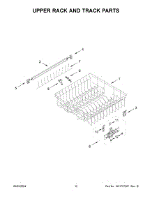 07 - Upper Rack And Track Parts parts for Whirlpool Dishwasher WDTA80SAKZ3 from AppliancePartsPros.com