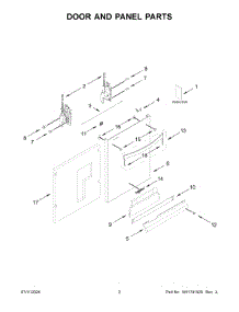 02 - Door And Panel Parts parts for Whirlpool Dishwasher WDTS7024RZ0 from AppliancePartsPros.com