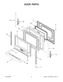 04 - Door Parts parts for Whirlpool Range WEC310S0LS3 from AppliancePartsPros.com