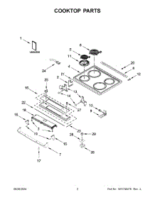 02 - Cooktop Parts parts for Whirlpool Range WEC310S0LW3 from AppliancePartsPros.com